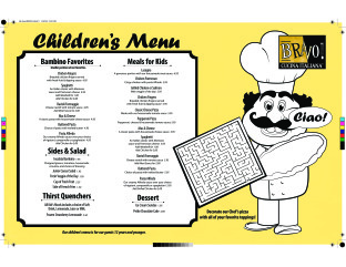 View Bravo Italian Kitchen Kid's Menu